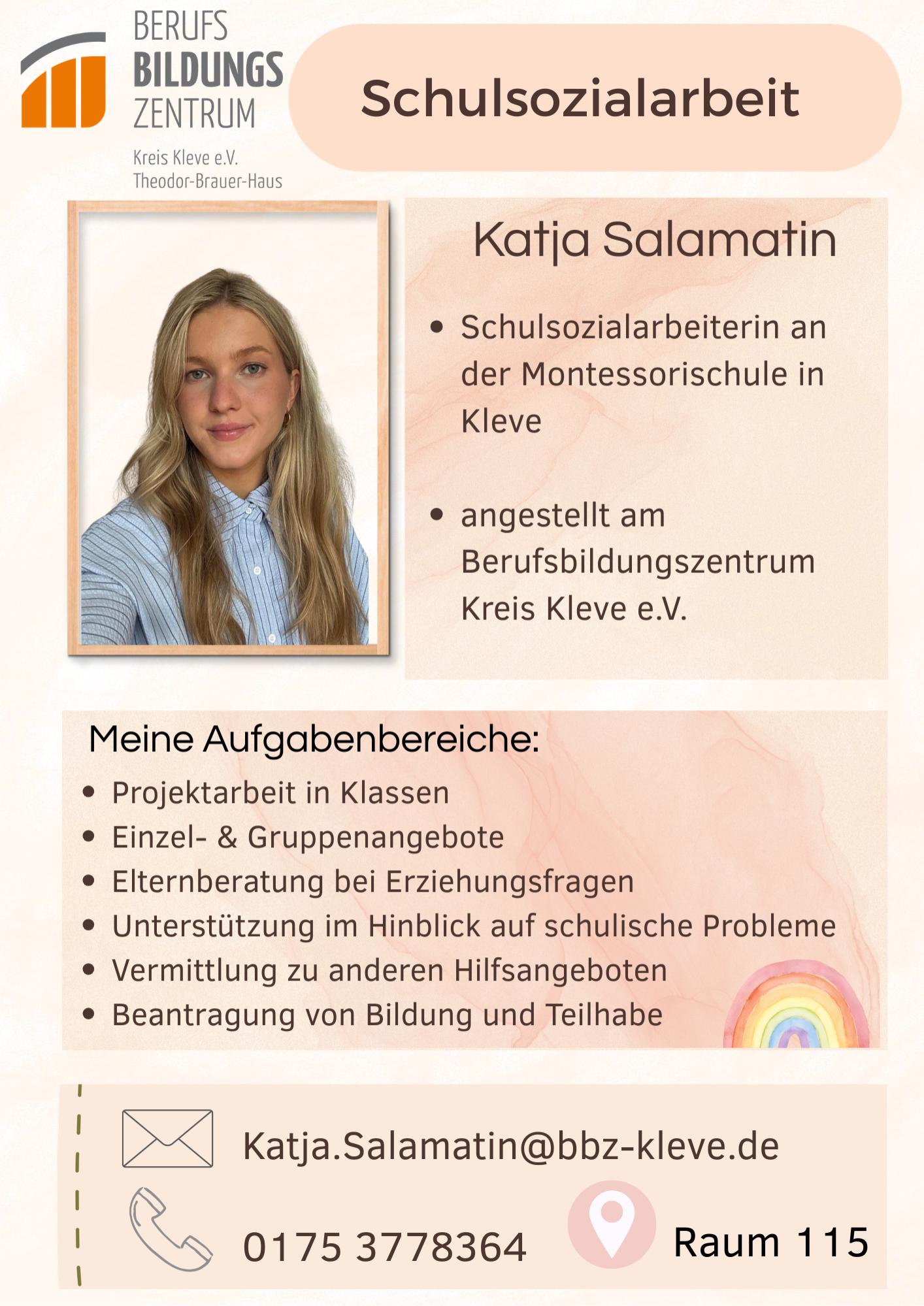 Informationen zur Schulsozialarbeit von Frau Salamatin